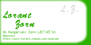 lorant zorn business card